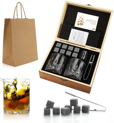 Whiskey Stones & Glasses Set